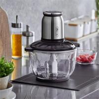 小熊(Bear)家用绞肉机 电动多功能料理搅拌打肉饺子肉馅蒜蓉机不锈钢 搅肉机QSJ-C04V3 2.5L 不锈钢色/台