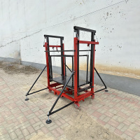 锦讯 电动升高脚手架遥控升降移动平台折叠式施工梯手推行走普通2节 升高5米载重500公斤