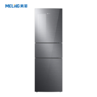 美菱(MELNG) BCD-218WE3BX 三门冰箱 218升 三门小冰箱 二级能效 节能低音家用风冷无霜