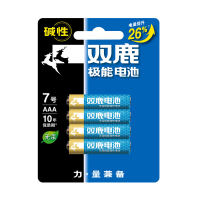 双鹿电池 7号电池 极能碱性1.5v AA 1节