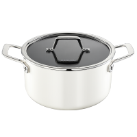 德世朗 云璟系列珐琅汤锅(20cm)白色DP908-C20WH