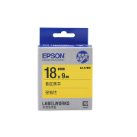爱普生(EPSON)LK-5YBW 强粘标签色带 工业品标签打印耗材 18mm 黄底黑字