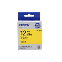爱普生(EPSON)LK-4YBW 强粘标签色带 工业品标签打印耗材 12mm 黄底黑字