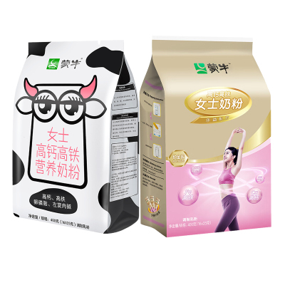 蒙牛(MENGNIU)女士高钙高铁营养牛奶粉400g组合铂金装女士奶粉400g