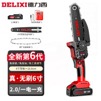 德力西 锂电无刷电锯家用小型手持电链锯电动伐木锯充电式手锯 [升级款]6寸无刷2.0-电1链