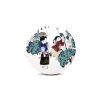 正泰瓷器 当代艺术陶瓷作品 高温颜色釉瓷板《采莲图》 锦盒包装116*70*8 画家、瓷画家乐龙耀
