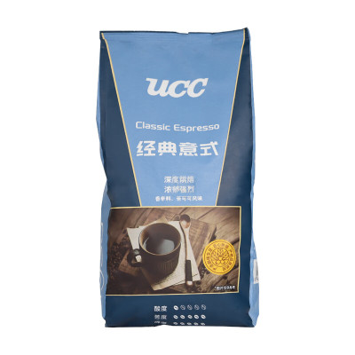 悠诗诗(UCC)经典意式咖啡豆深度烘焙口感浓郁手冲咖啡苦可可风味 经典意式拼配Espresso 420g*1袋