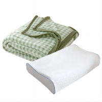 無印良品 毯子天然乳胶枕组合装(枕头40*60cm毯子100*140cm)MJ-Q2023-033