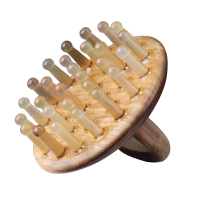 绿檀指环大圆盘牛角28钉