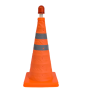 安赛瑞 11123 伸缩式 反光路锥 带警示灯哦