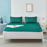 洁丽雅乳胶床垫三件套-墨绿-JLYLX006