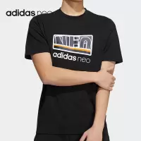 ADIDAS/阿迪达斯 NEO印花男子休闲运动短袖T恤