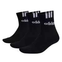 阿迪达斯(adidas)男女夏季运动袜训练袜休闲袜袜子三双装