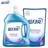 蓝月亮洁净薰洗衣液 机洗手洗 薰衣草香家庭装1kg瓶+1kg袋