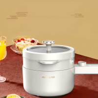 九阳(Joyoung)电煮锅宿舍学生锅火锅蒸煮一体家用煮面小型多功能料理锅电热火锅 HG15-G622 白色