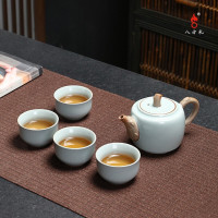 八方礼 欣欣向荣5入茶具套装(天空蓝)-BFL2022-1