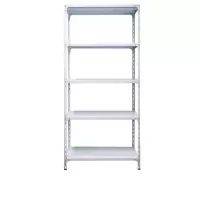 安赛瑞 仓储轻型货架 120×50×180=5层 60kg/层 角钢货架 库房货架仓库储物架哦 金属置物架 白色2621