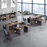 威斯敦 屏风隔断工位四人位 5600*1500*1100mm 含柜子座椅