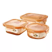 康宁琥珀色玻璃保鲜盒620ml/640ml/800ml EK-BXH-1Y1F1C-KZ