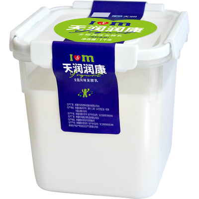 天润润康全脂风味发酵乳酸奶1kg 新疆黄金奶源 豆腐状入口即化 全程顺丰冷链运输保鲜到家