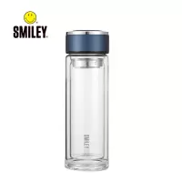 笑脸SMILEY茗茗双层玻璃杯SY-HBL3201