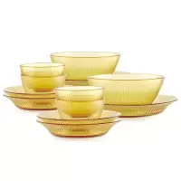 康宁晶尊系列餐具12件套(4个小碗2个大碗4个小盘2个大盘)SNAMD12A/KZYL