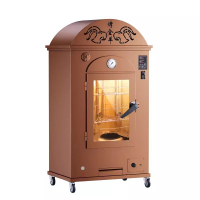 靖嵩 商用立式烤全羊炉子 全自动烤羊腿羊排鸡鸭无烟专用炉 可烤2只全羊[电烤+炭烤2用]方形