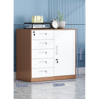 鑫欧驰 抽屉收纳柜带锁储物柜多斗柜资料柜多层文件柜偏三斗矮柜财务保密柜