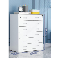 鑫欧驰 资料柜多层文件柜抽屉收纳柜带锁储物柜多斗柜财务保密柜偏三斗矮柜