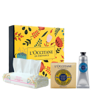 ELLE DECO 洗脸巾+欧舒丹经典润手香皂2件套