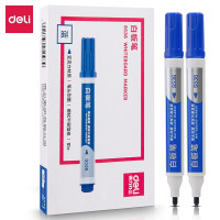 得力(deli)白板笔水性可擦白板笔白板书写笔 儿童教师用黑板笔画板笔白板笔蓝色10支装s536