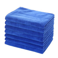 保洁抹布 吸水不掉毛加厚毛巾 蓝色毛巾30*30一条装