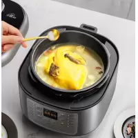 美的(Midea) 高压力锅不锈钢/不粘内胆智能调压一锅双胆5-6L可选 MY-C643G(不锈钢+不粘内胆) 6L