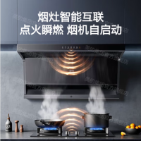 美的(Midea)美家系列 新静吸顶侧双吸油烟机25立方吸力烟灶联动挥手智控纤薄新机型X2S 挥手智控 [X2S单烟机]