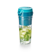 特百惠(Tupperware) 便携榨汁杯 500ML 蓝色 携带方便 自由畅饮