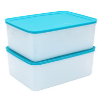 特百惠(Tupperware) 5.7升冷冻2件套 冰箱冷藏冷冻保鲜盒 密封储藏收纳盒