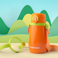 特百惠(Tupperware) 贝乐保温杯360ml 长效保温 密封防漏 轻盈耐摔 颜色:橘花橙