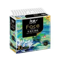 洁柔抽纸 油画Face加厚4层80抽面巾纸*10包 柔软亲肤 大气典雅BR128-10