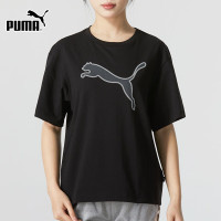 彪马(PUMA)女子运动T恤衫2024夏季新款黑色休闲服上衣短袖