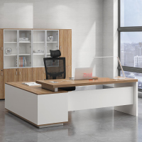 海邦(HAIBANG)办公家具办公桌1.6米简约现代板式老板桌中班台工人主管桌经理桌