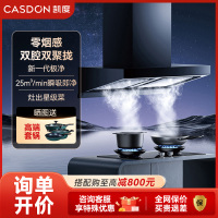 凯度(CASDON)U10 sky抽油烟机燃气灶大吸力家用烟灶套装顶吸式油烟机灶具套装(天然气)