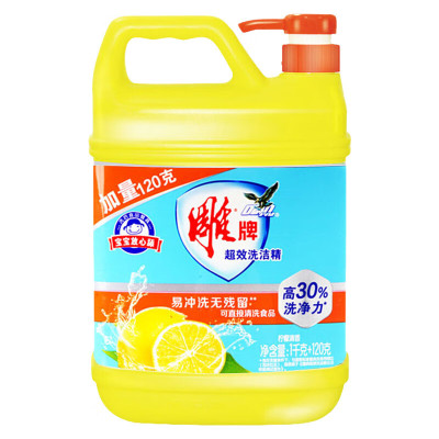 雕牌 超效洗洁精(黄瓶)1KG+120G