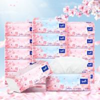 得宝樱花味抽纸4层90抽16包装