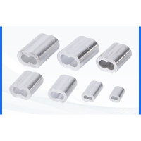 龟固 钢丝绳铝夹头 钢丝绳铝双孔铝套钢丝绳铝夹头钢丝绳铝套 圆形单孔1mm 1000套装