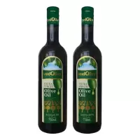 鲁花果尔牌高端特级初榨橄榄油750ML*2西班牙原料食用烹饪家用植物油