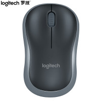 罗技(Logitech)M185鼠标 无线鼠标 办公鼠标 黑色灰边 带无线2.4G接收器
