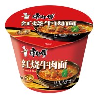 康师傅 桶装方便面 红烧牛肉面 面饼85g(桶)