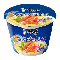 康师傅 桶装方便面 鲜虾鱼板面 面饼85g(桶)