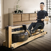 舒华(SHUA)划船机家用水阻磁控木质划船器可折叠运动健身器材室内风阻 SH-R5100