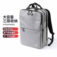 山业(SANWA SUPPLY)BAG-BPC9GY 电脑包 商务休闲 立体双肩 15.6英寸 灰色